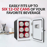 Mini Personal Fridge without Freezer - Back - 0.2 cubic feet