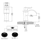 Waterfall Single Hole Single-Handle Low-Arc Bathroom Faucet With Suppy Line In Polished Chrome