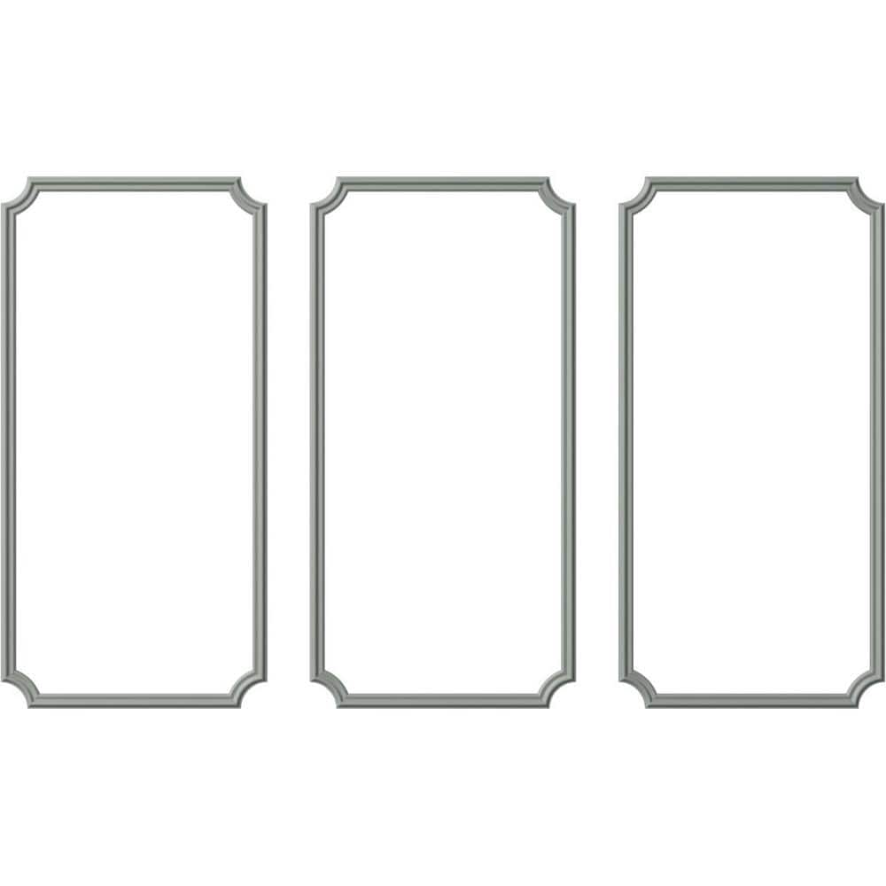 13.35 Sq. Ft. Unfinished Polyurethane Seville Panel Moulding Kit – Triple Panel Design for a Stunning Transformation