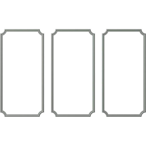 13.35 Sq. Ft. Unfinished Polyurethane Seville Panel Moulding Kit – Triple Panel Design for a Stunning Transformation