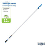 12 ft. Aluminum Telescoping Pole with Connect and Clean Locking Cone and Quick-Flip Clamps