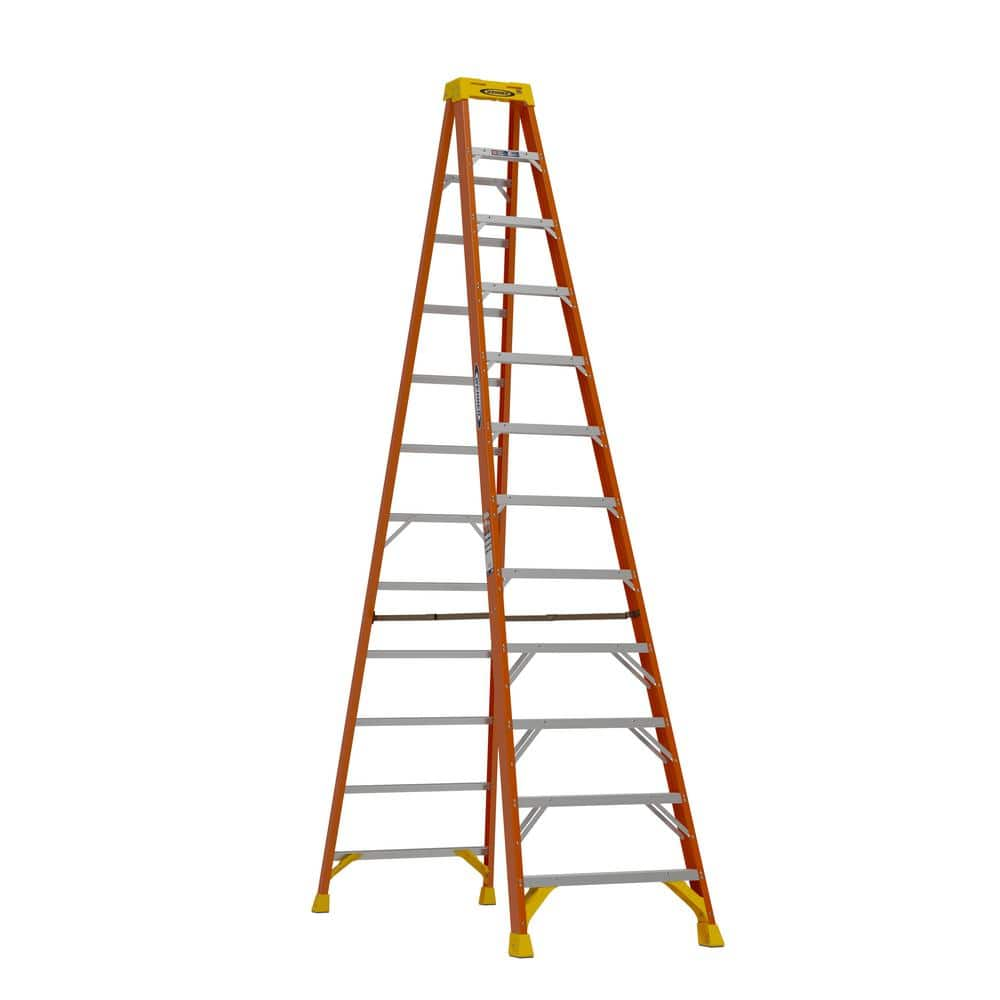 12 ft. Fiberglass Step Ladder (16 ft. Reach) with 300 lb. Type IA Duty Rating